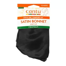 Boneta Neagra Din Satin Pentru Protejarea Parului, 1 Bucata. Cantu Protect