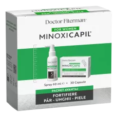 Pachet Fortifiere Par, Piele si Unghii, 60 ml + 30 capsule, Doctor Fiterman Minoxicapil